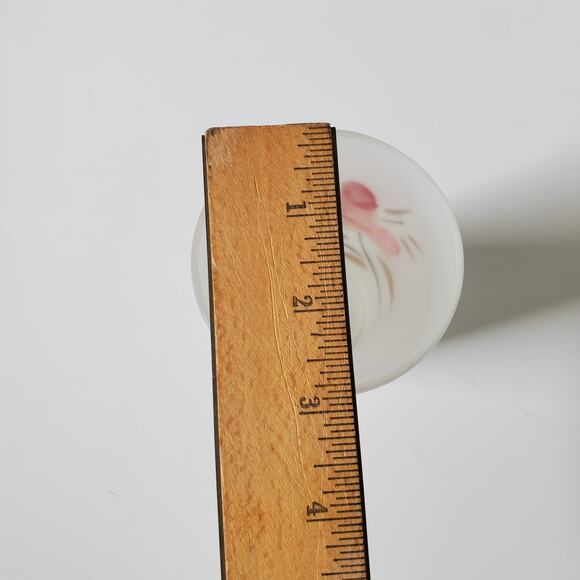 Hazel Atlas Vintage MCM Hand Painted Pink Roses Frosted Tumblers Set of 5 Drink - Picture 5 of 8